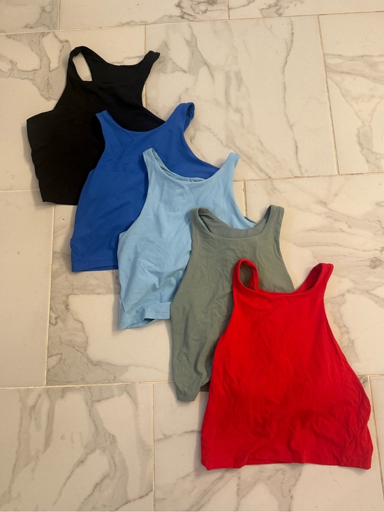 all in motion Tops - Racerback Cropped Longline Bra Tanks- lot of 5, Great Condition!